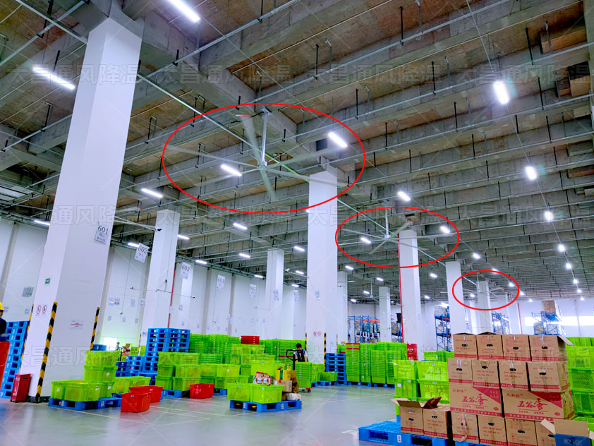 倉(cāng)庫(kù)怎么通風(fēng)降溫，一臺(tái)永磁工業(yè)大風(fēng)扇解決