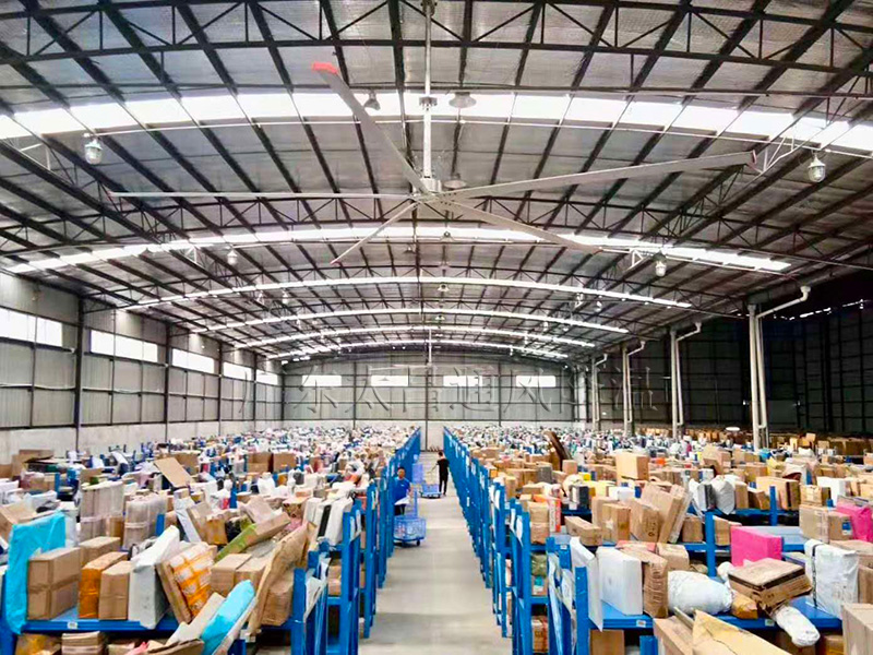 物流倉庫安裝潤東方工業(yè)大風(fēng)扇案例 物流倉庫安裝潤東方工業(yè)大風(fēng)扇案例