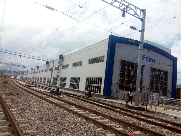 福建上杭火車站安裝潤東方環(huán)?？照{工程案例